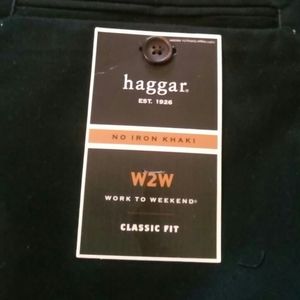 Haggar Work to Weekend Black Khaki
